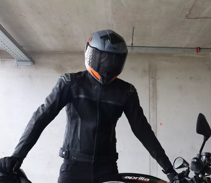 Helma na moto XRC Recon dark grey/blk/orange