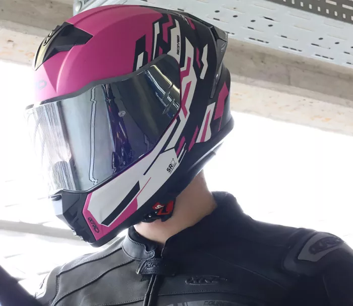 Helma na moto XRC Recon pink/blk/wht