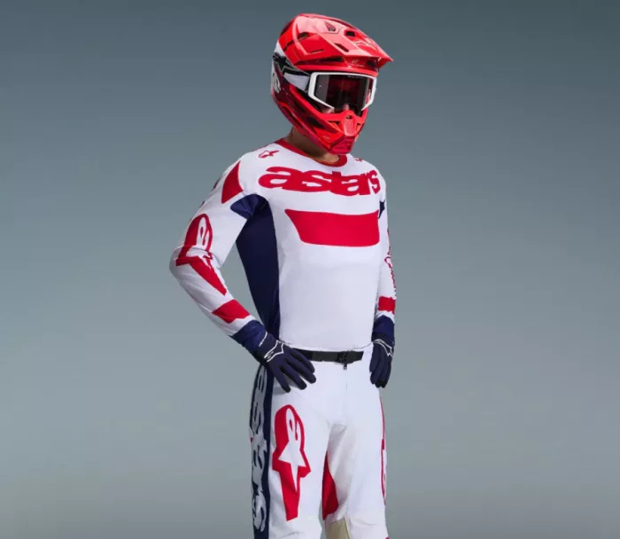 MX dres 2026 Alpinestars Racer Riway white/blue/red