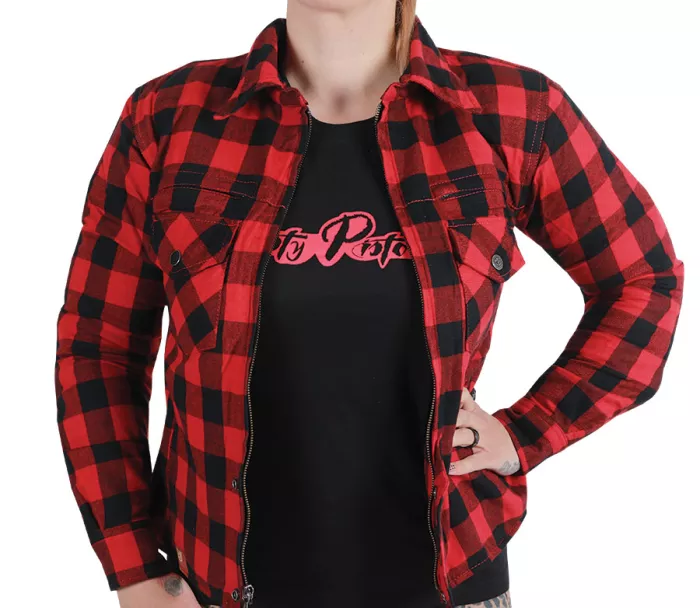 Dámská kevlarová košile Rusty Pistons RPSWW42 Rixby red/black