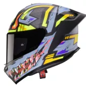 Helma na moto Caberg Roxter Hunter matt black/grey/yellow fluo