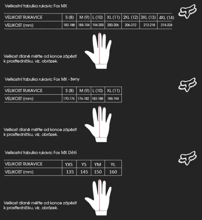 Dětské motokrosové rukavice Fox Yth Dirtpaw Glove Black