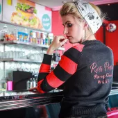 Dámský svetr Rusty Pistons RPSWW50 Cutter black/red