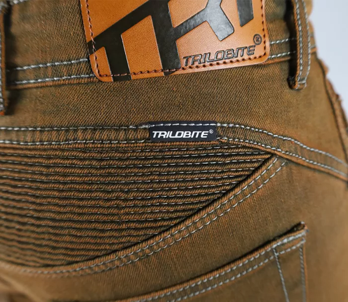 Pánské džíny Trilobite Parado doublelayer AAA slim fit men jeans rusty brown level 2