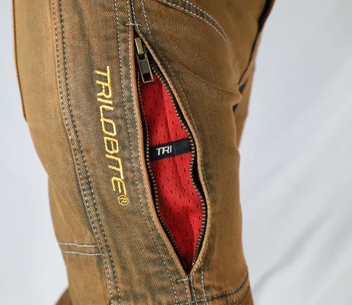 Pánské džíny Trilobite Parado doublelayer AAA slim fit men jeans rusty brown level 2