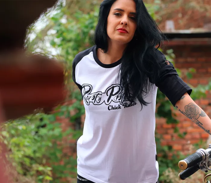 Dámské tričko Rusty Pistons RPTSW46 Nocatee Chick Rulez 3/4 white/black