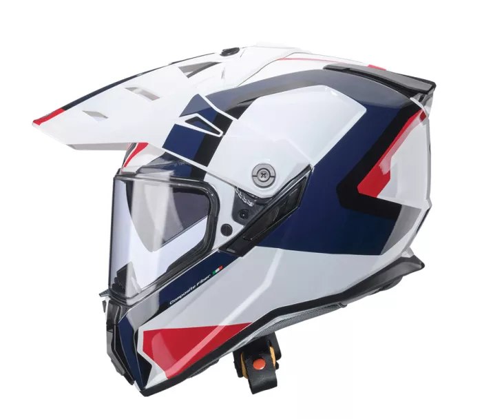 Helma na motorku Caberg Tanami Scram white/red/blue