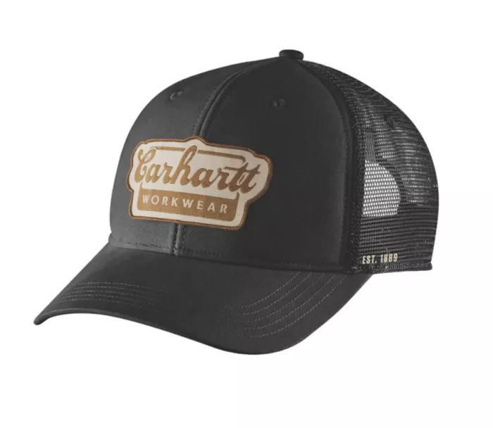 CARHARTT Twill Mesh-Back Script Patch cap black