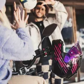 Helma na moto Shark KVV RIDILL 2 ASSYA Black Violet