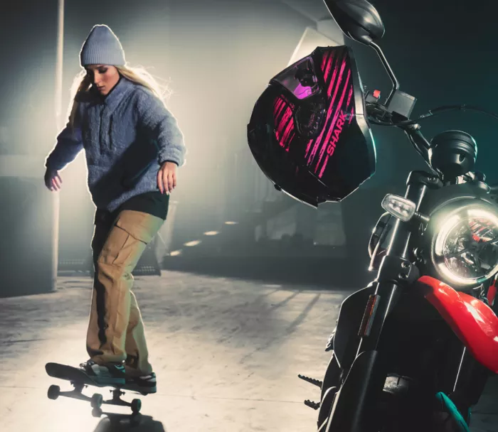 Helma na moto Shark KVV RIDILL 2 ASSYA Black Violet