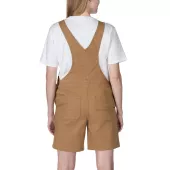 Krátké montérky CARHARTT RELAXED FIT CANVAS FEMALE SHORTALL BROWN