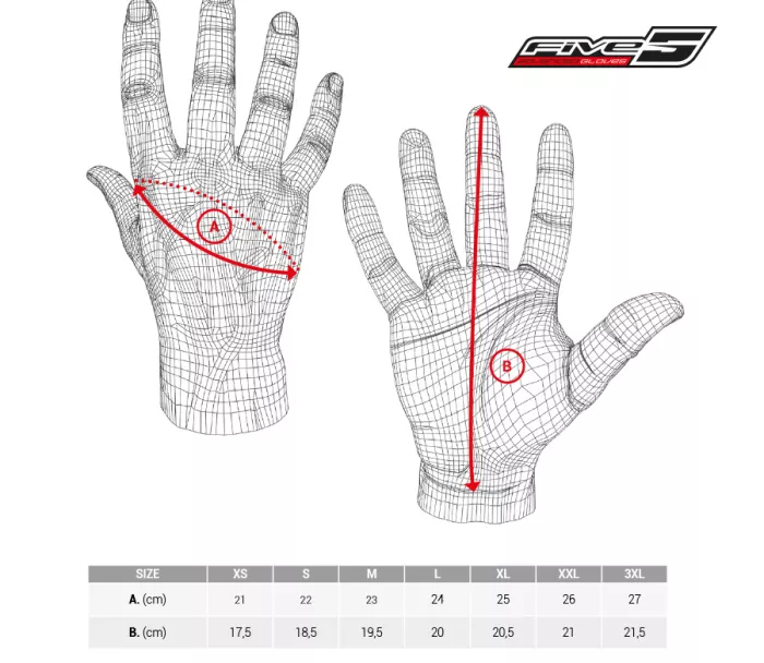 Rukavice na motorku Five RS2 Evo black/red