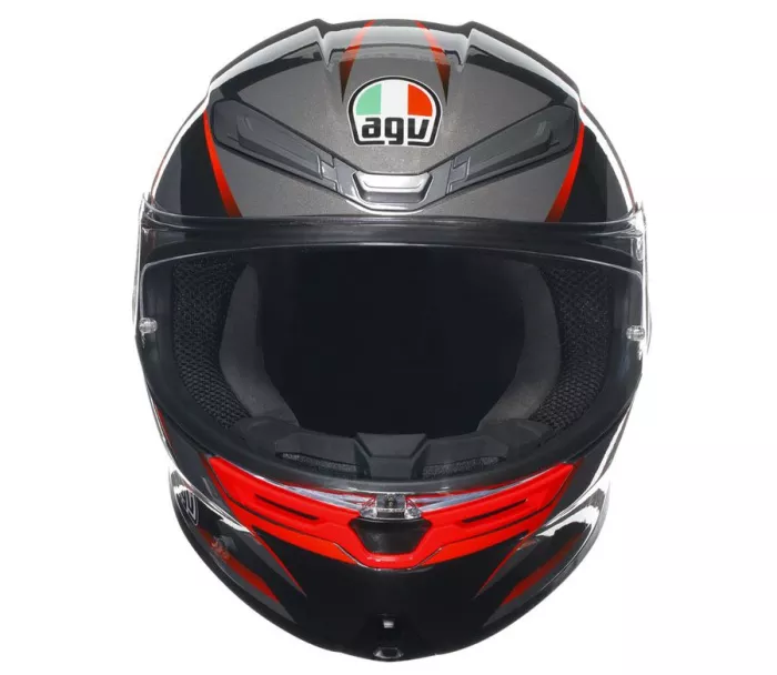 Helma na motorku AGV K6S SLASHCUT BLACK/GREY/RED