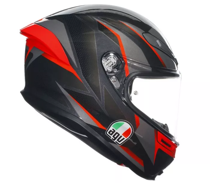 Helma na motorku AGV K6S SLASHCUT BLACK/GREY/RED