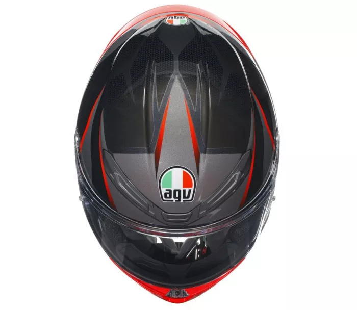 Helma na motorku AGV K6S SLASHCUT BLACK/GREY/RED