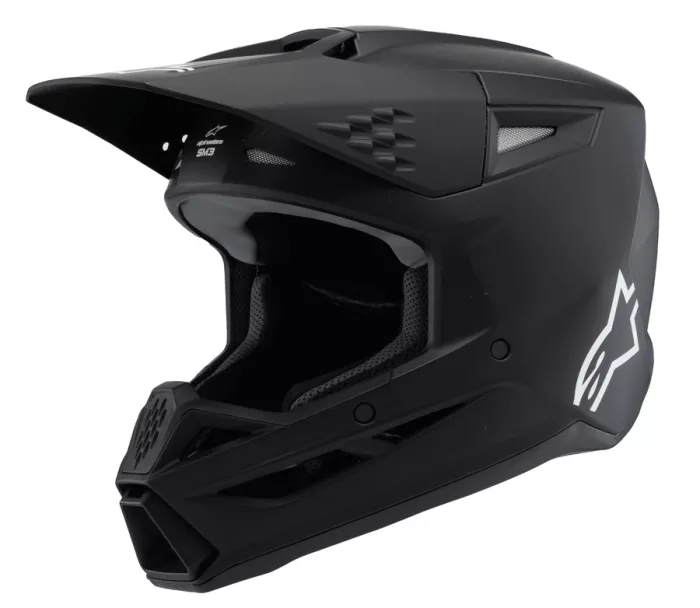 Dětská helma 2025 Alpinestars SM3 Solid black matt helmet