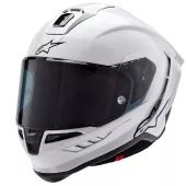 Závodní helma 2024 Alpinestars Supertech R10 Solid white glossy/black matt