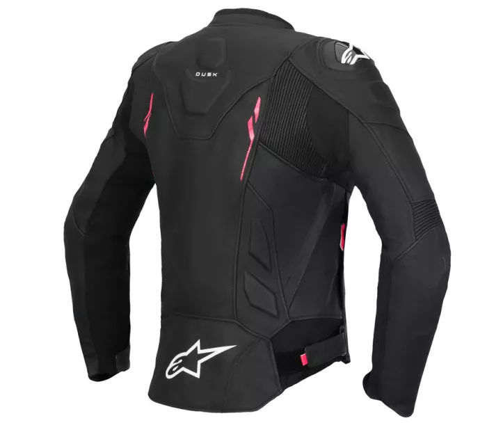 Dámská kožená bunda 2025 Alpinestars Stella Dusk black/diva pink/white