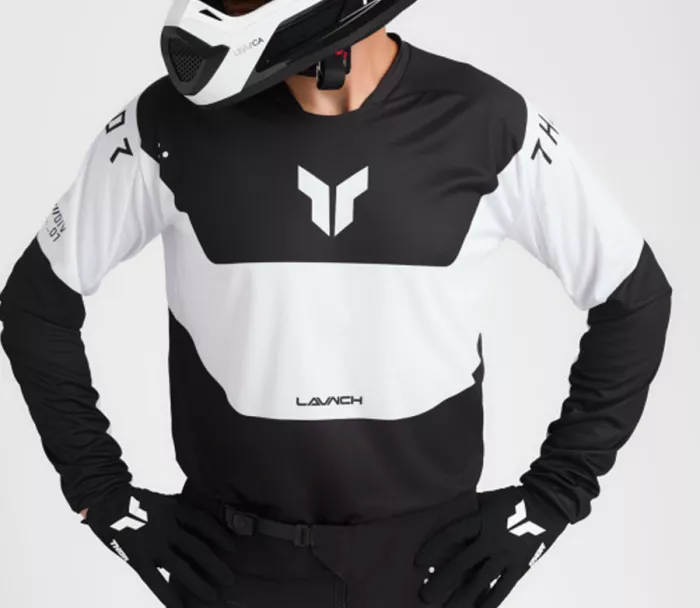 Dres na motokros Thor Launchmode Storm black/white