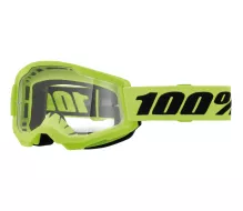 Dětské brýle 100% strata2 yellow fluo goggle clear lens
