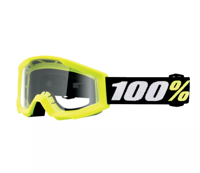 Dětské brýle 100% strata yellow mini goggle clear lens