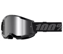 100% 2601 - 3490 strata2 black goggle mirror silver lens