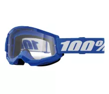 Dětské brýle na motokros 100% strata2 blue goggle clear lens