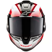 Závodní helma 2024 Alpinestars Supertech R10 Team black/carbon red/white glossy