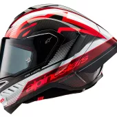 Závodní helma 2024 Alpinestars Supertech R10 Team black/carbon red/white glossy