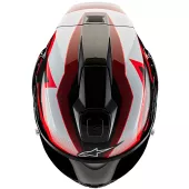 Závodní helma 2024 Alpinestars Supertech R10 Team black/carbon red/white glossy
