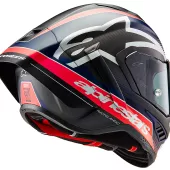 Integrální helma 2024 Alpinestars Supertech R10 Team black/carbon red fluo/dark blue matt