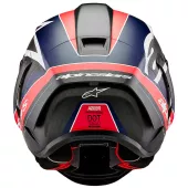 Integrální helma 2024 Alpinestars Supertech R10 Team black/carbon red fluo/dark blue matt