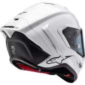 Závodní helma 2024 Alpinestars Supertech R10 Solid white glossy/black matt
