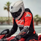 Závodní helma 2024 Alpinestars Supertech R10 Solid white glossy/black matt