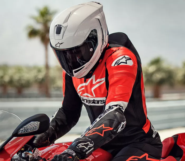 Závodní helma 2024 Alpinestars Supertech R10 Solid white glossy/black matt