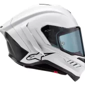 Závodní helma 2024 Alpinestars Supertech R10 Solid white glossy/black matt