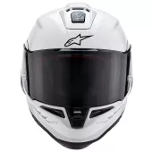 Závodní helma 2024 Alpinestars Supertech R10 Solid white glossy/black matt