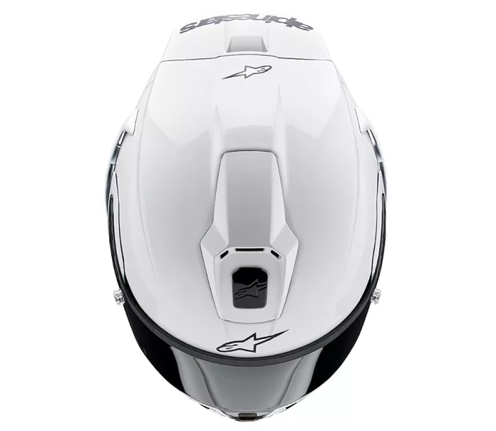 Závodní helma 2024 Alpinestars Supertech R10 Solid white glossy/black matt