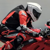 Závodní helma 2024 Alpinestars Supertech R10 Solid white glossy/black matt