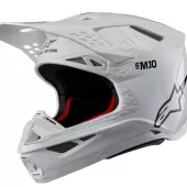 Motokrosová helma 2026 Alpinestars S-M10 Supertech Solid white/glossy