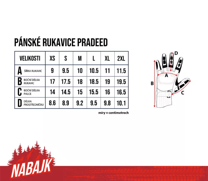 Pánské rukavice Nabajk Pradeed khaki/orange