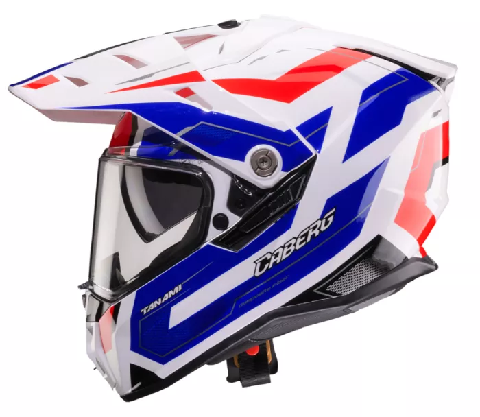 Adventure helma Caberg Tanami Ranger white/red/blue