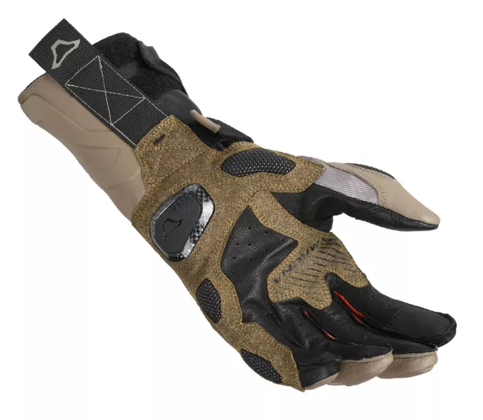 Rukavice na moto Macna Tanamax taupe/black/red men