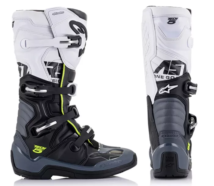 Motokrosové boty 2026 Alpinestars Tech 5 black/dark grey/white