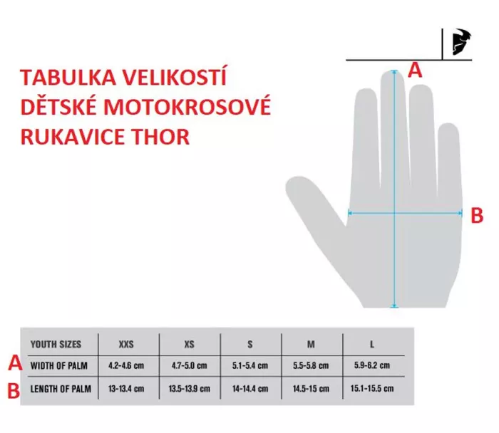 Dětské motokrosové rukavice Thor Sector black