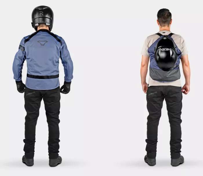 Pánská bunda na moto Macna Torido black/taupe