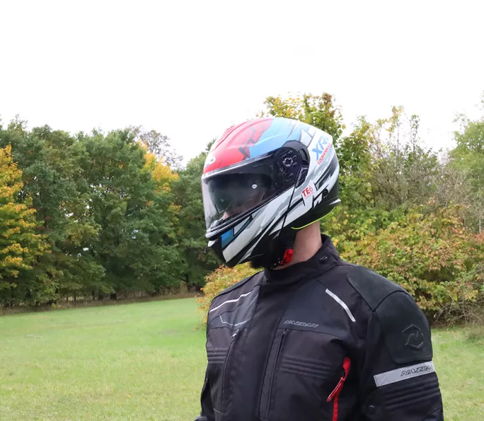 Výklopná helma XRC Touraner 3.0 red/blue/white/black