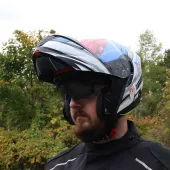 Výklopná helma XRC Touraner 3.0 red/blue/white/black