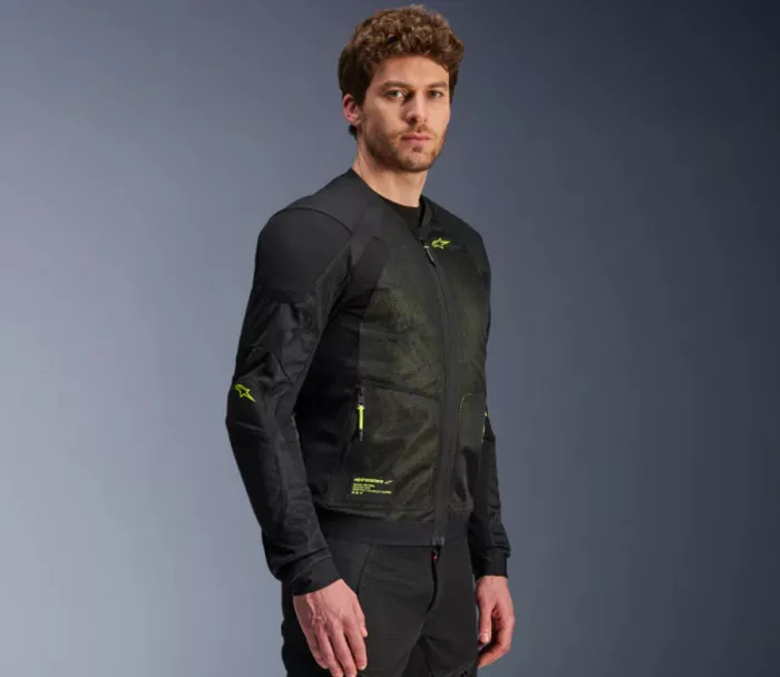 Pánská bunda 2025 Alpinestars Troop-Air dark black/fluo yellow