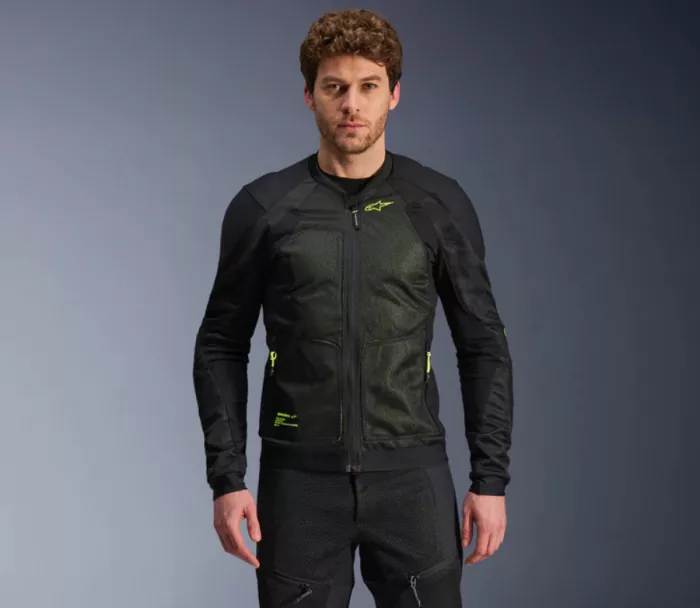 Pánská bunda 2025 Alpinestars Troop-Air dark black/fluo yellow